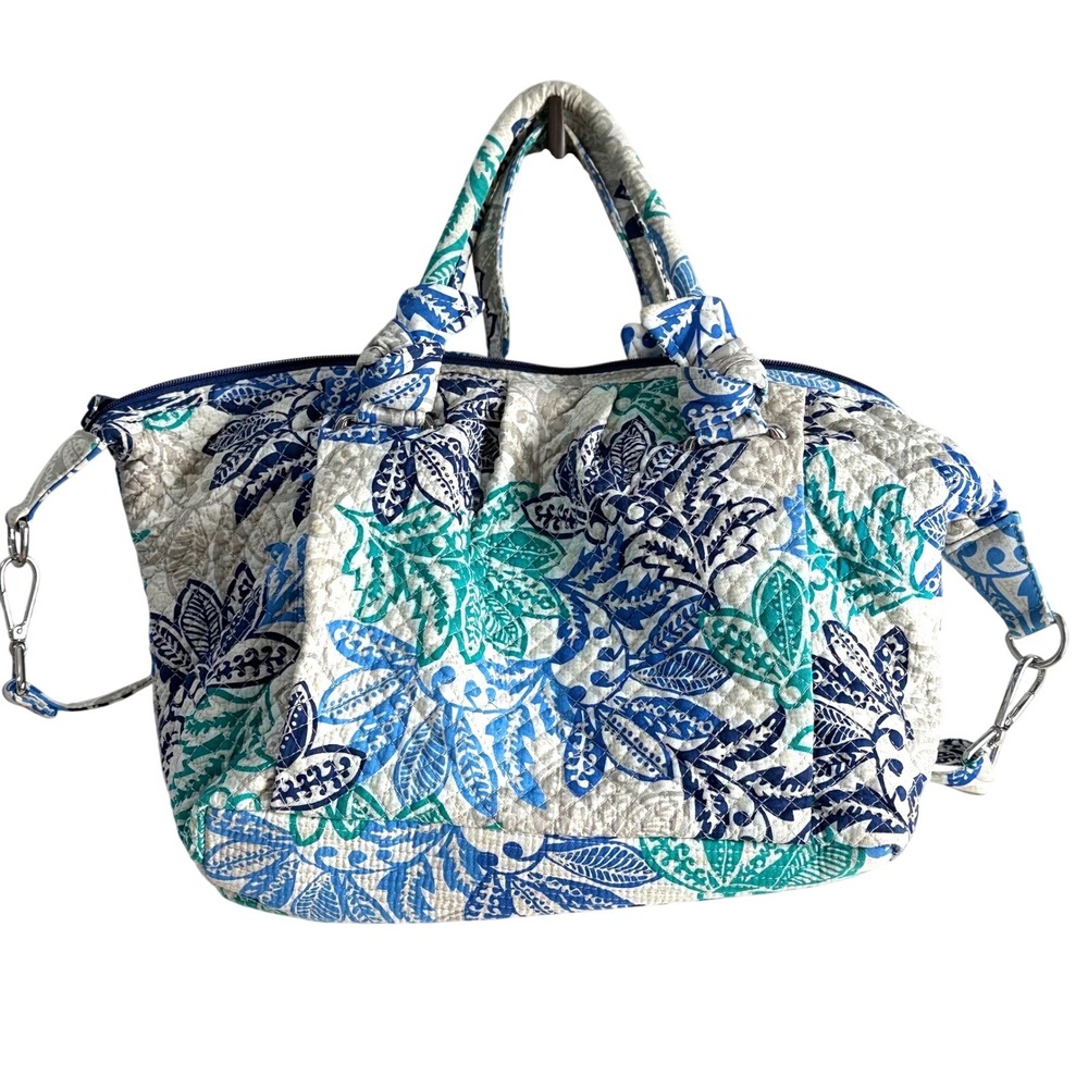 Vera Bradley Retired Santiago Hadley Quilted Satchel Crossbody Bag Womens OS